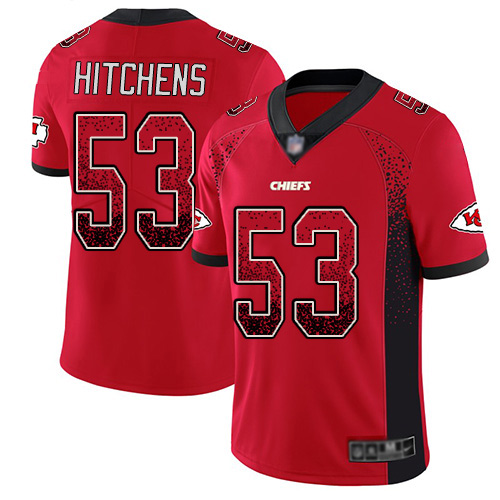 Men Kansas City Chiefs #53 Hitchens Anthony Limited Red Rush Drift Fashion Nike NFL Jersey->nfl t-shirts->Sports Accessory